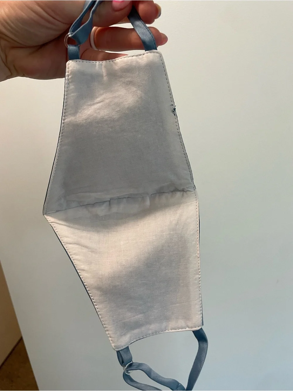 Silky Blue Satin Face Mask AZAZIE